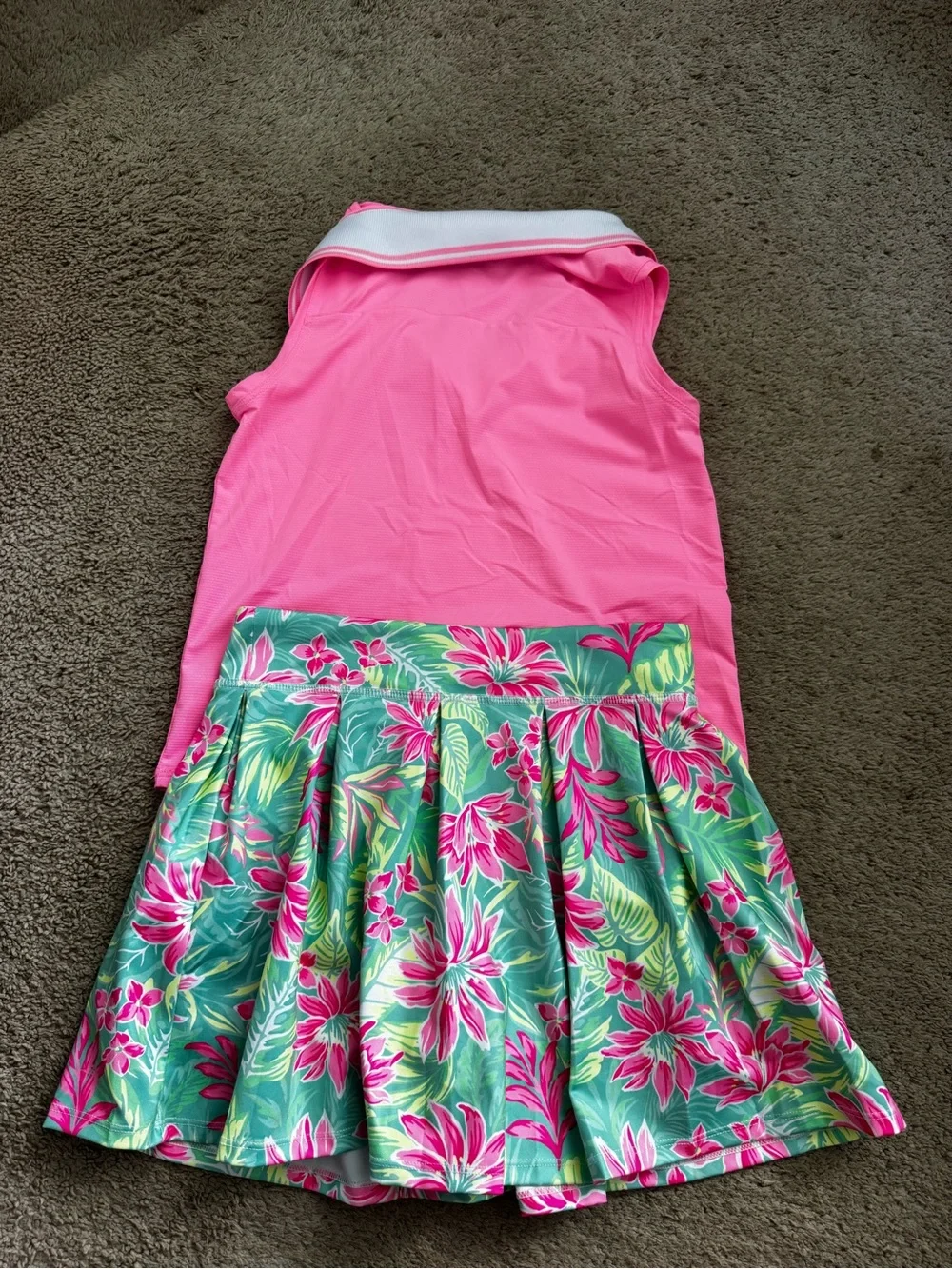 Tommy Bahama Pink Active Sleeveless Polo Top